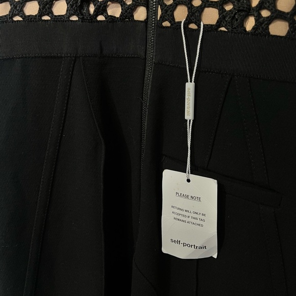 Self-Portrait Lace Frill Jumpsuit Black Size 2 - Picture 9 of 12